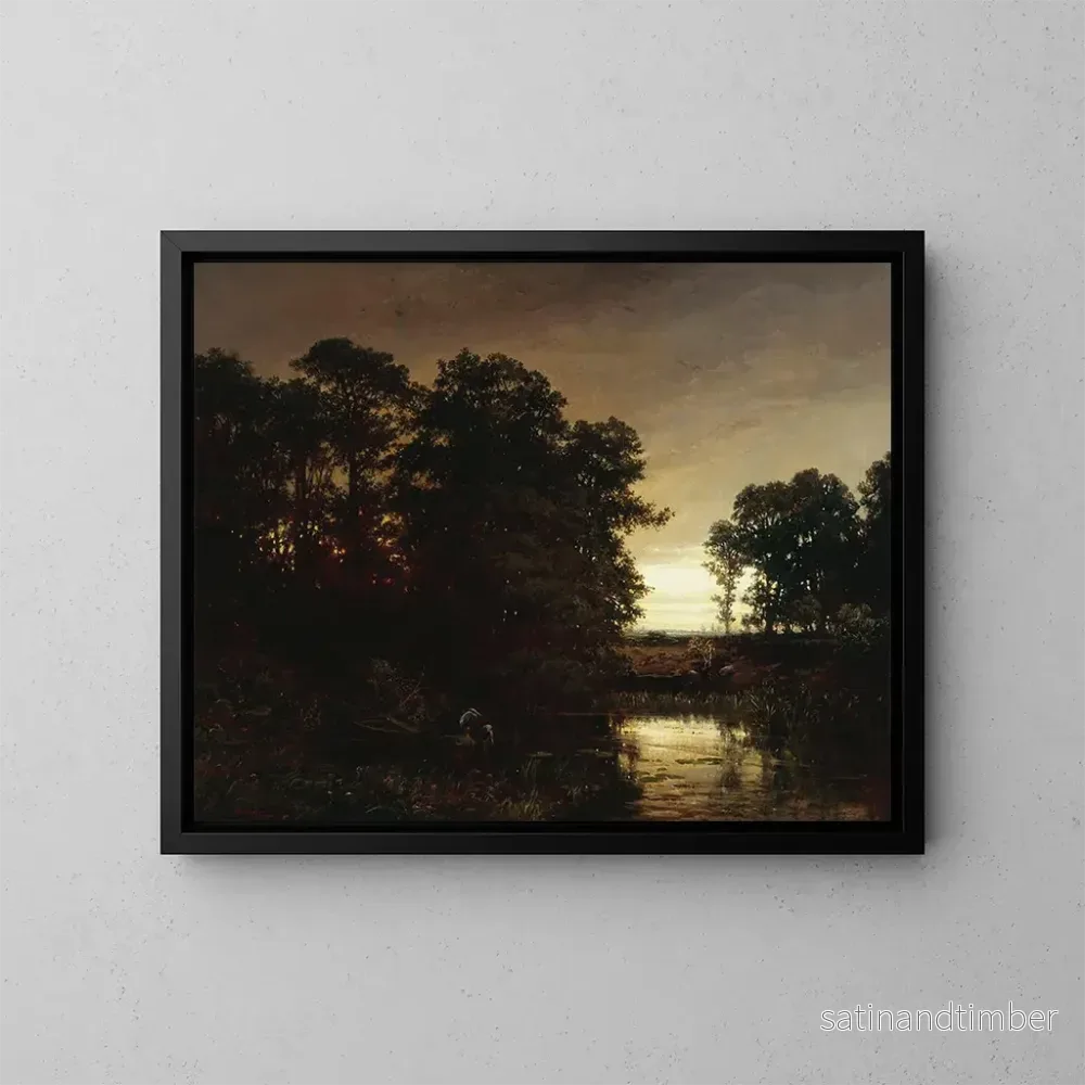 Reproduktion av målningen Landskap vid vattnet - Charles François Daubigny