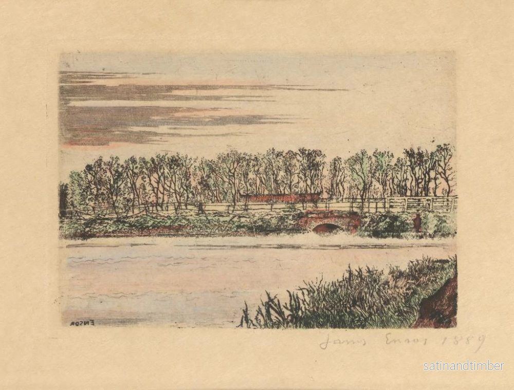 Reproduktion av målningen Le pont du bois à Ostende - James Ensor - Bild 2