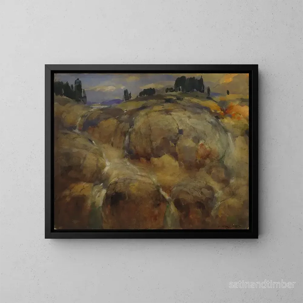 Reproduktion av målningen Lit déserté d'un glacier - William Henry Holmes