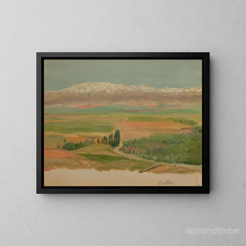 Reproduktion av målningen av berg nära Baalbek - Frederic Edwin Church