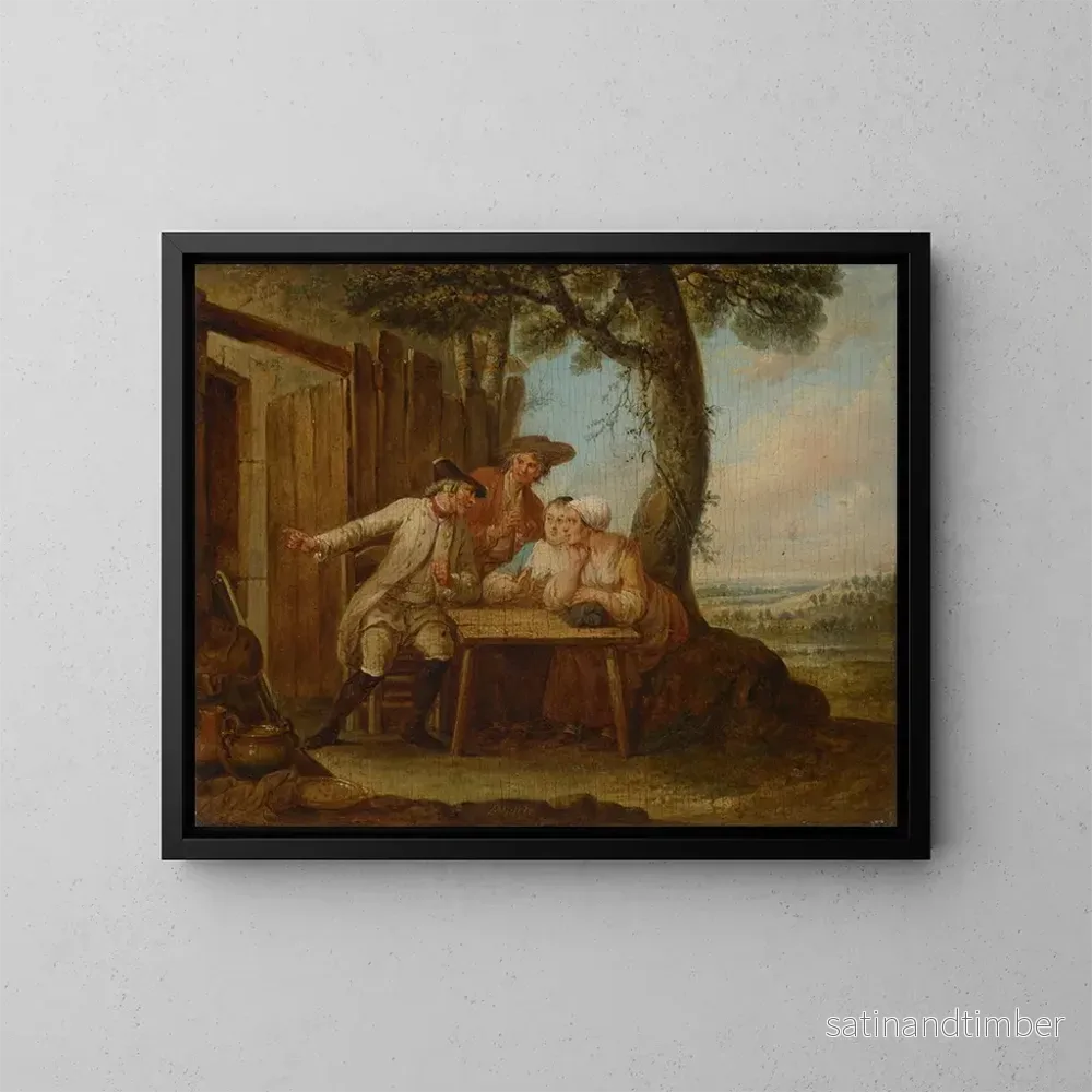 Reproduktion av målningen Le Retour - Louis Joseph Watteau