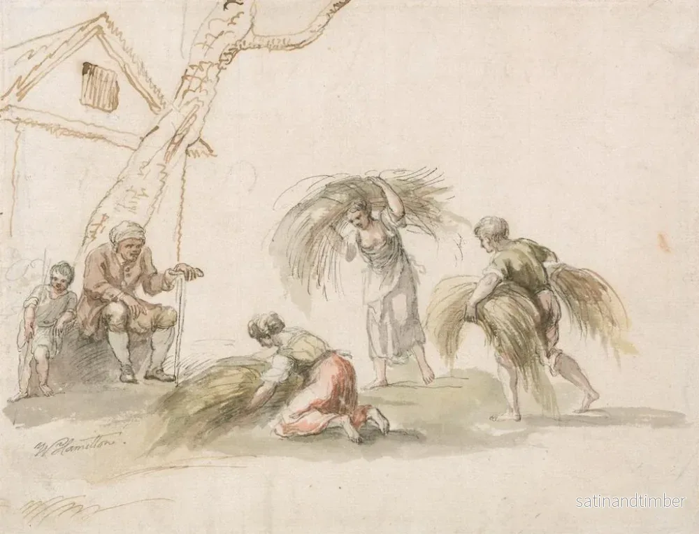 Reproduktion av målningen av figurer som samlar - William Hamilton - Bild 2