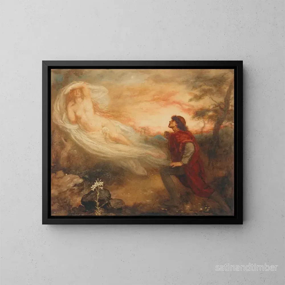 Reproduktion av målningen Le rêve des poètes. La quête de l'idéal - Henry John Stock