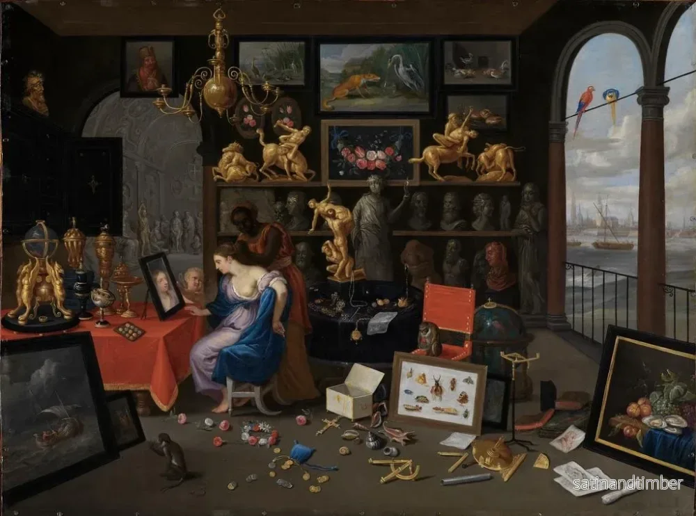 Reproduktion av målningen En curiositetsrum med Venus vid sin toalett - Jan van Kessel den äldre - Bild 2