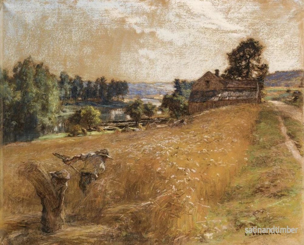 Reproduktion av målningen La Fenaison - Léon Augustin Lhermitte - Bild 2