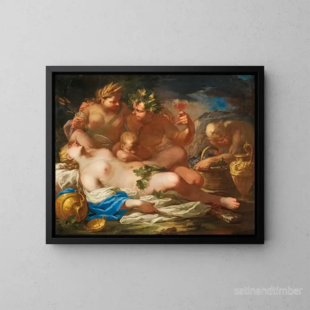 Reproduktion av målningen utan Ceres och Bacchus, Venus tråkar ut - Federico Cervelli