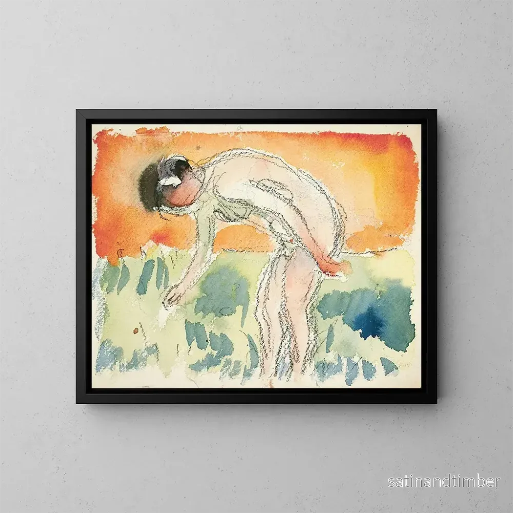 Reproduktion av målningen Akt som avkläder sig - Edvard Munch
