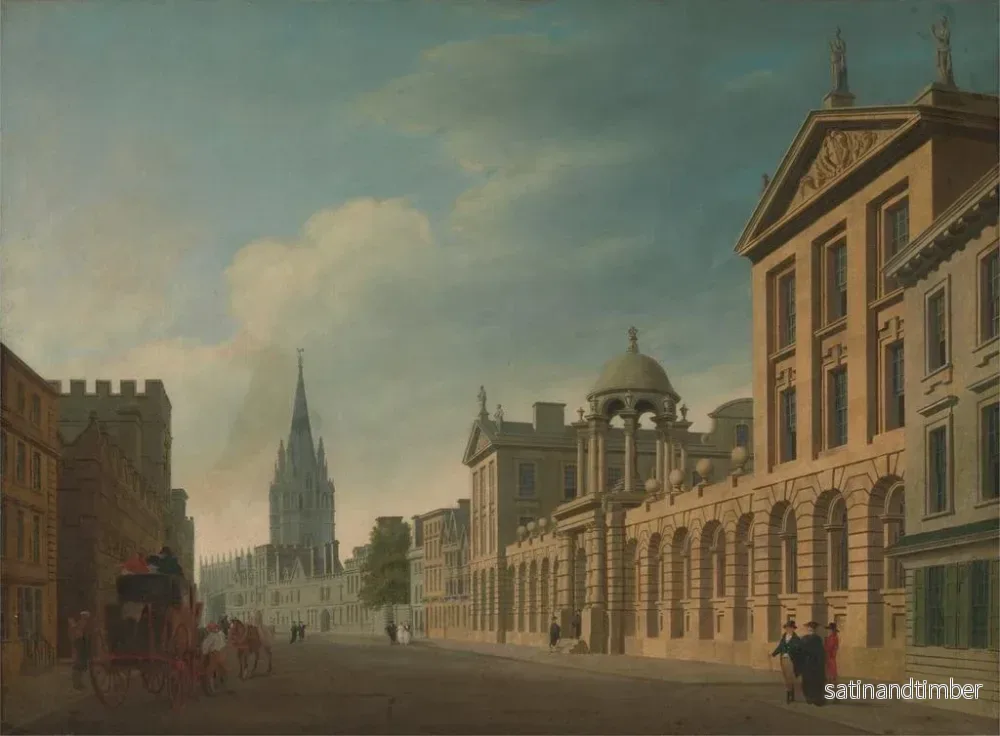 Reproduktion av målningen Rue principale à Oxford - Thomas Malton le Jeune - Bild 2