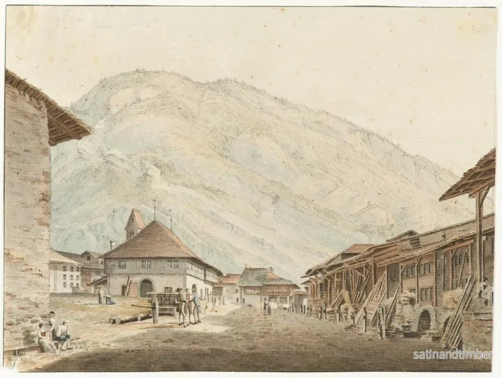 Reproduktion av målningen Vue d'Unterseen - Franz Niklaus König - Bild 2