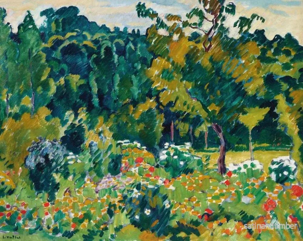 Reproduktion av målningen av blomstrande trädgård i Choisel - Louis Valtat - Bild 2