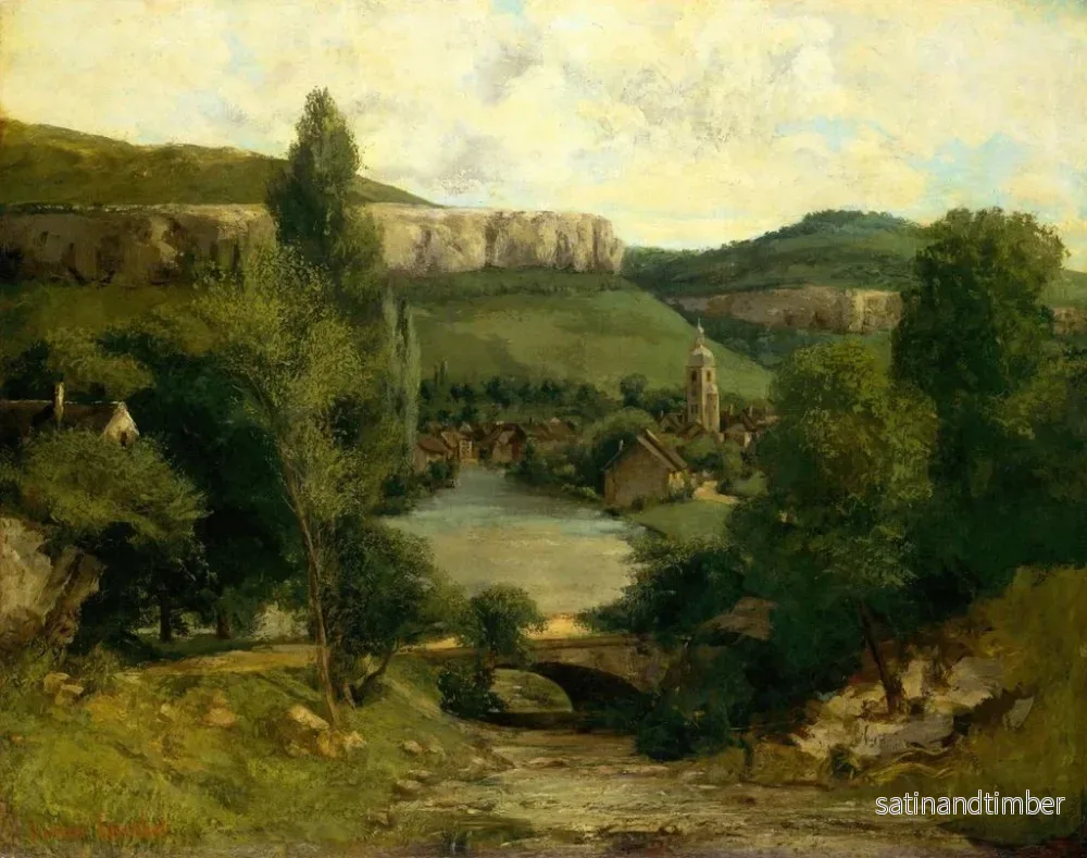 Reproduktion av målningen Vue d'Ornans - Gustave Courbet - Bild 2