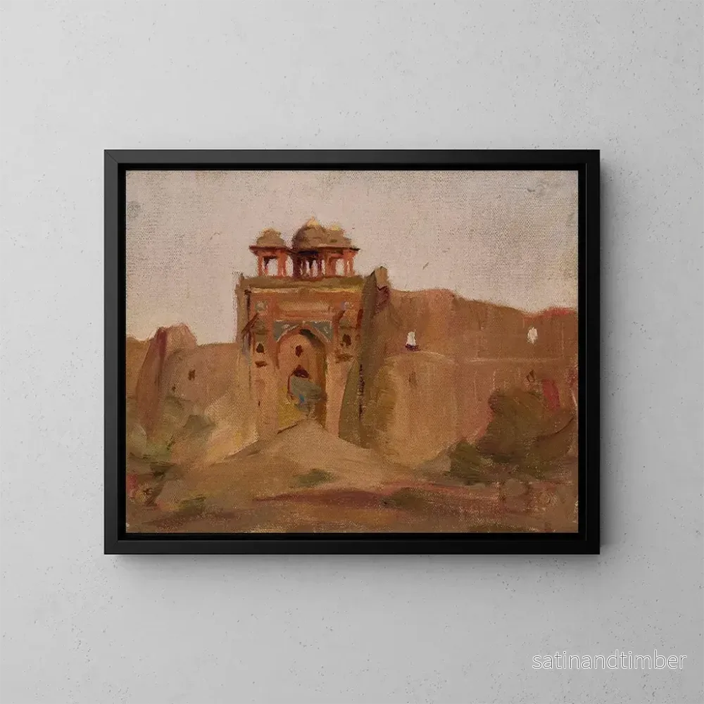 Reproduktion av målningen Temple du voyage en Inde - Jan Cybis
