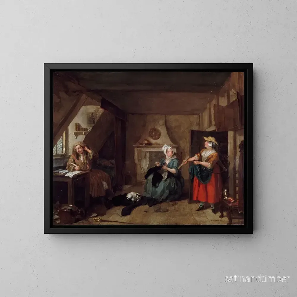 Reproduktion av målningen Le poète en détresse - William Hogarth