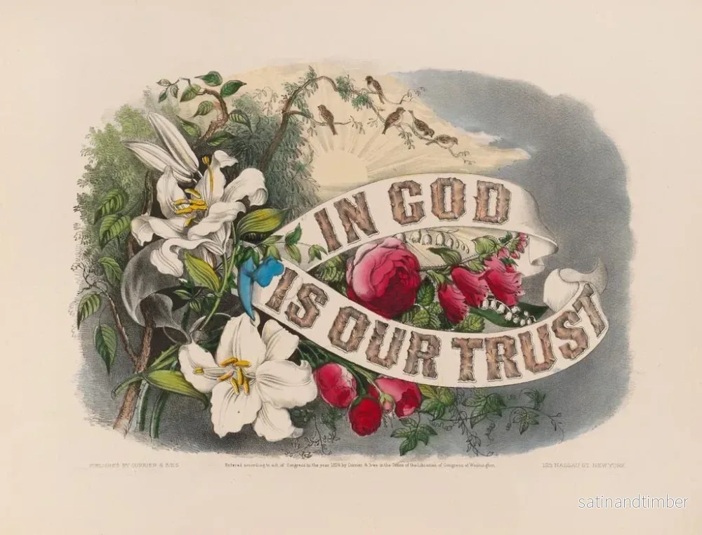 Reproduktion av målningen En Dieu nous avons confiance - Currier & Ives - Bild 2