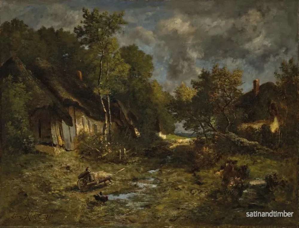 Reproduktion av målningen La ferme - Léon Richet - Bild 2