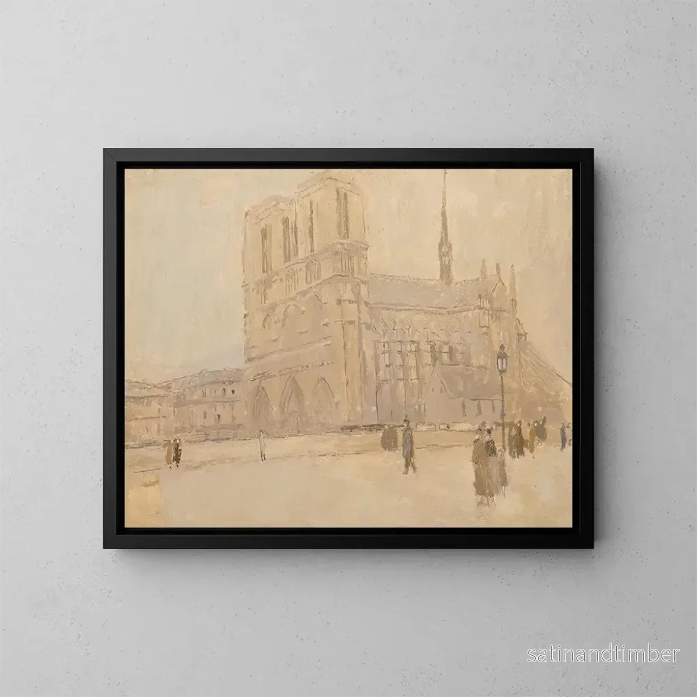 Reproduktion av målningen Notre-Dame på vintern - Frank Edwin Scott
