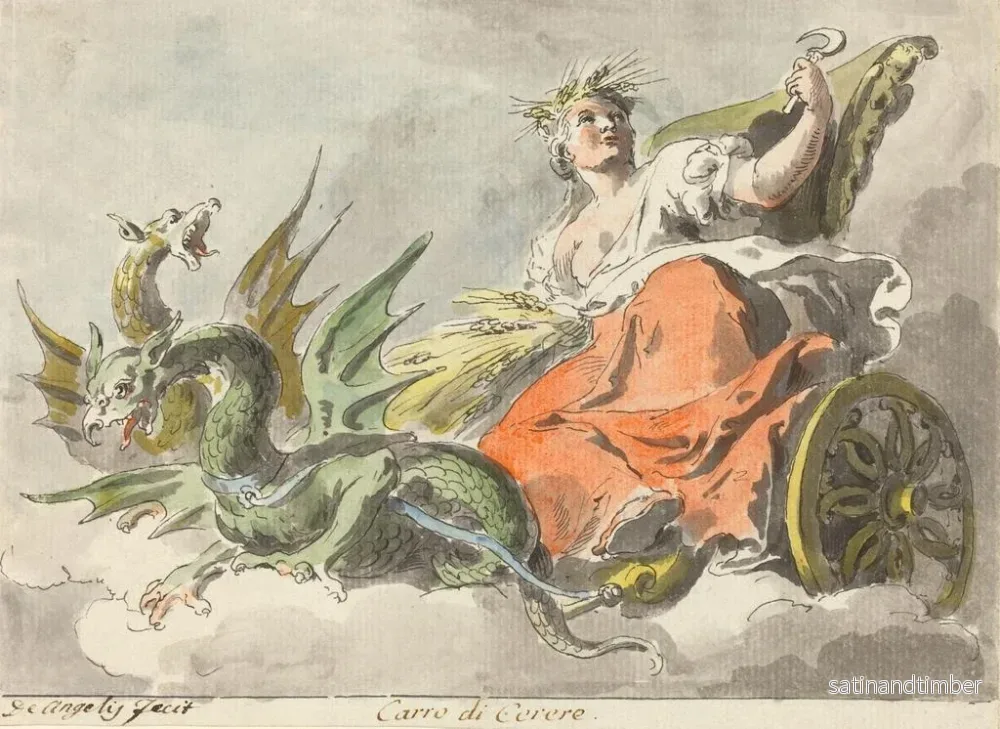 Reproduktion av målningen Chariot de Cérès - Pietro de Angelis - Bild 2