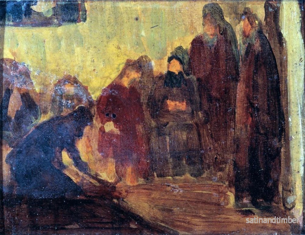 Reproduktion av målningen Studie av Kristus som tvättar lärjungarnas fötter - Henry Ossawa Tanner - Bild 2