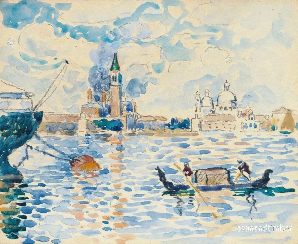 Reproduktion av målningen Venise vy över bassin de Saint-Marc - Henri-Edmond Cross - Bild 2