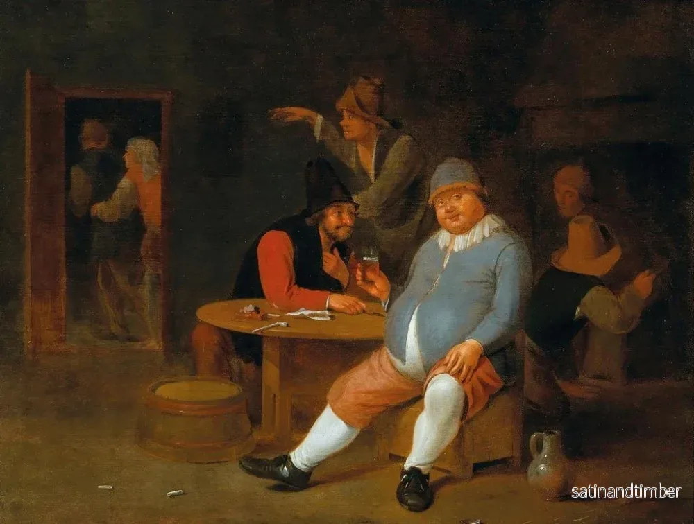 Reproduktion av målningen En inomhusbild av en taverna med bönder - Pieter Harmensz Verelst - Bild 2