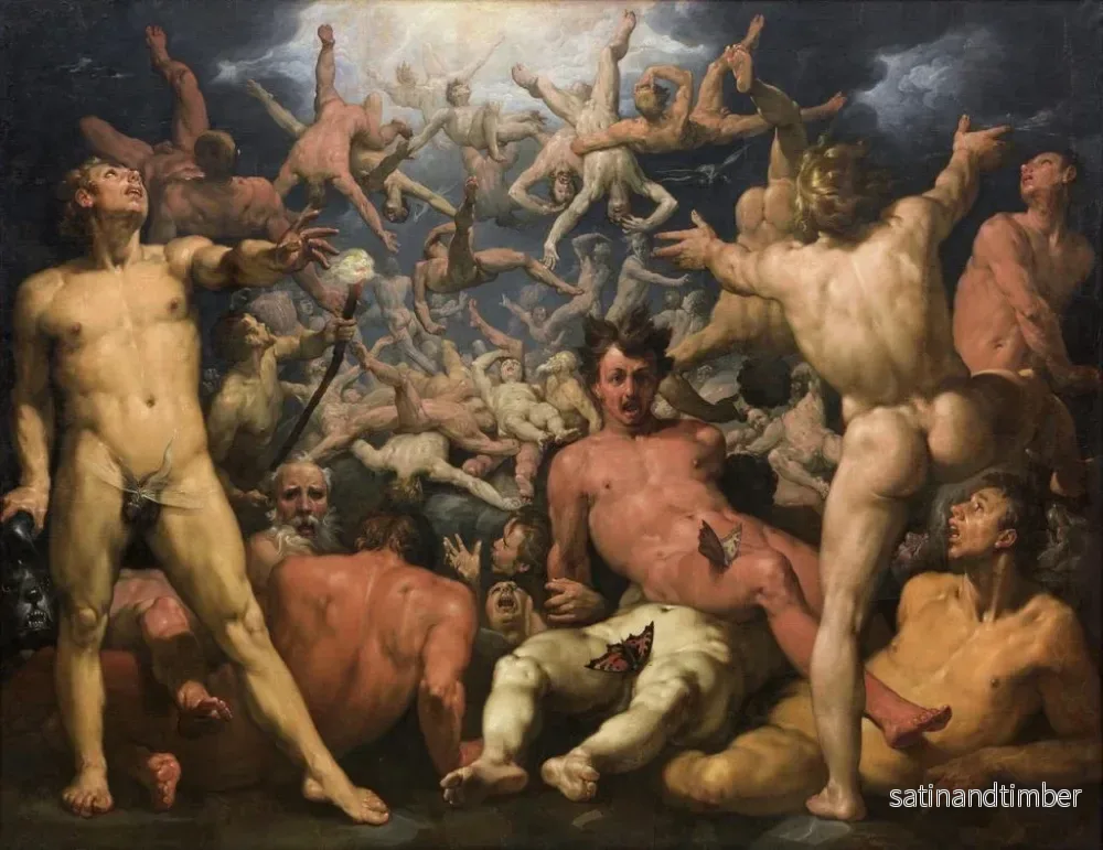Reproduktion av målningen La Chute des Titans - Cornelis Cornelisz van Haarlem - Bild 2