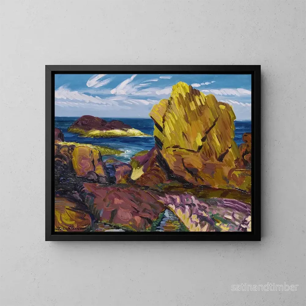Reproduktion av målningen Roche jaune à Gloucester – John Sloan Reproduktion av målningen Roche jaune à Gloucester – John Sloan