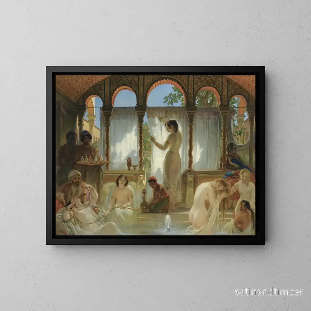 Reproduktion av målningen Le bain du harem - Philippe Jacques van Bree