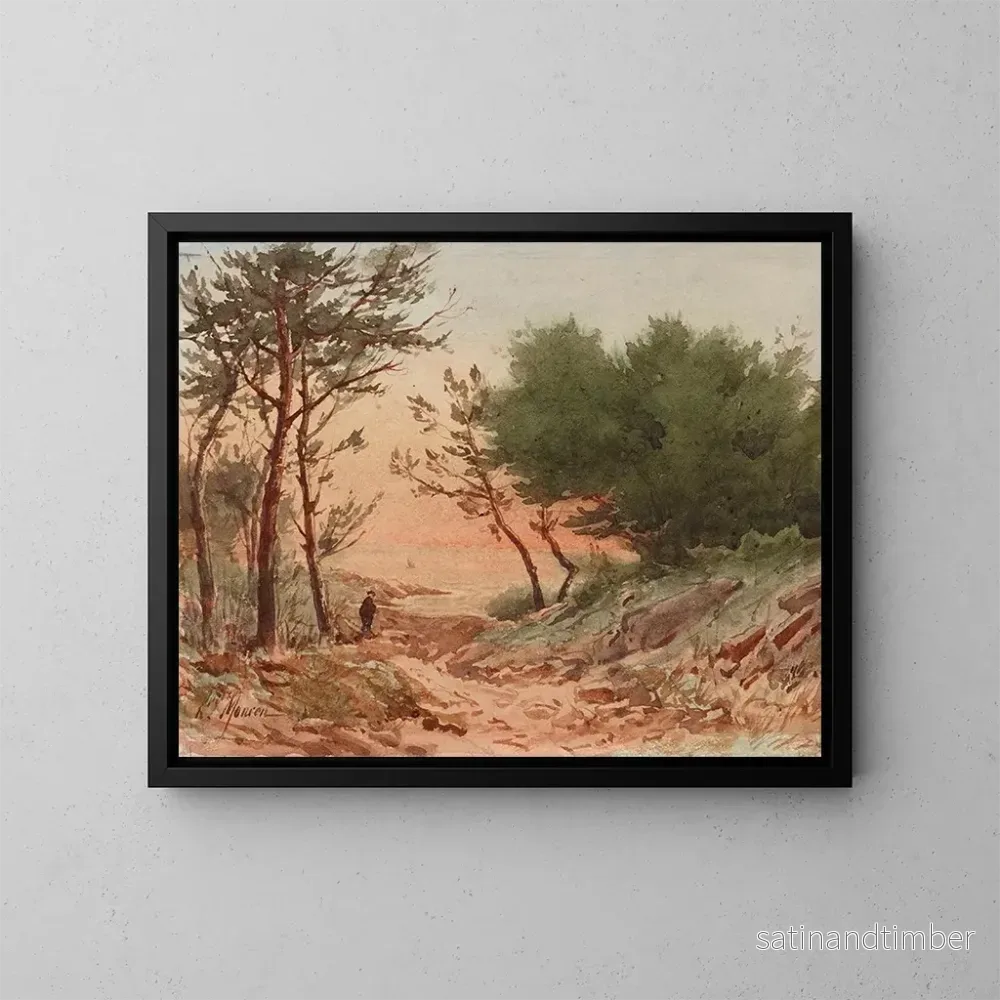 Reproduktion av målningen Landskap - Henri Laurent Mouren