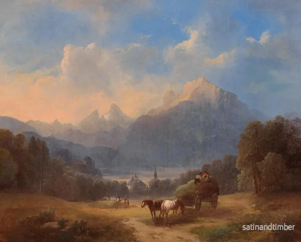 Reproduktion av målningen Scen från Salzkammergut - Franz Barbarini - Bild 2