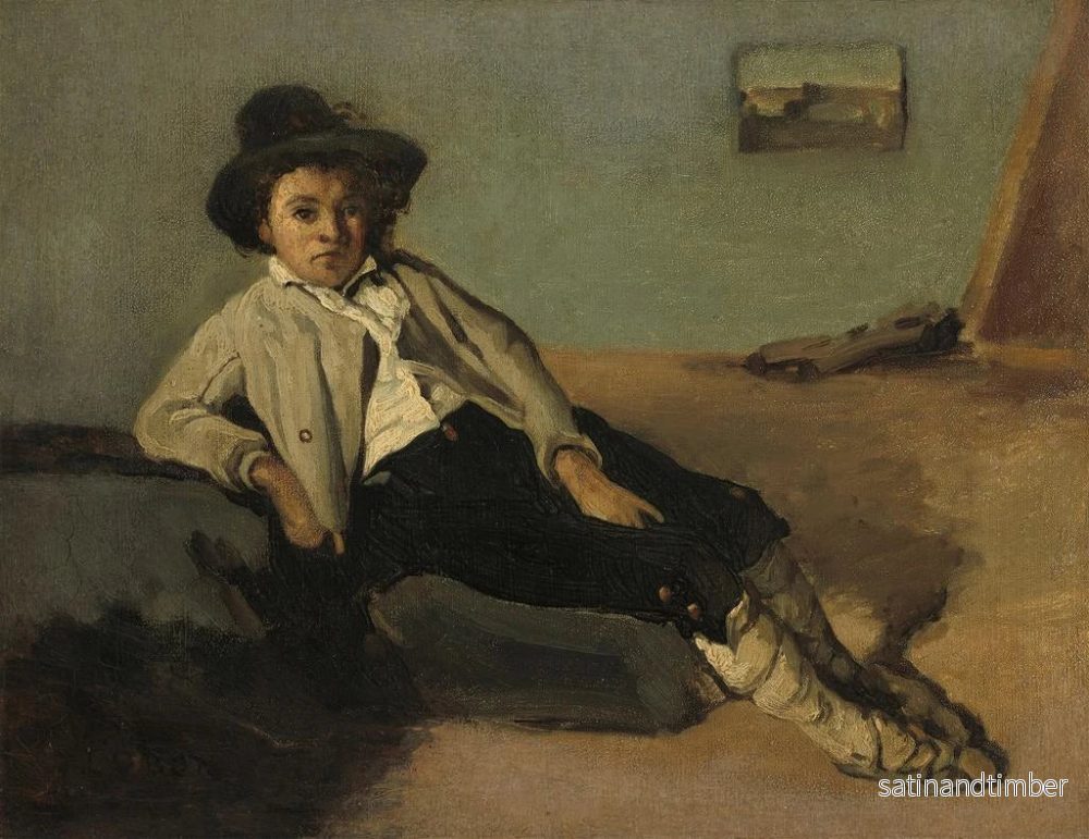 Reproduktion av målningen av en pojke från Italien - Jean-Baptiste-Camille Corot - Bild 2