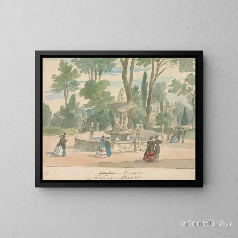Reproduktion av målningen Fontaine de Cremorne - William Henry Brooke