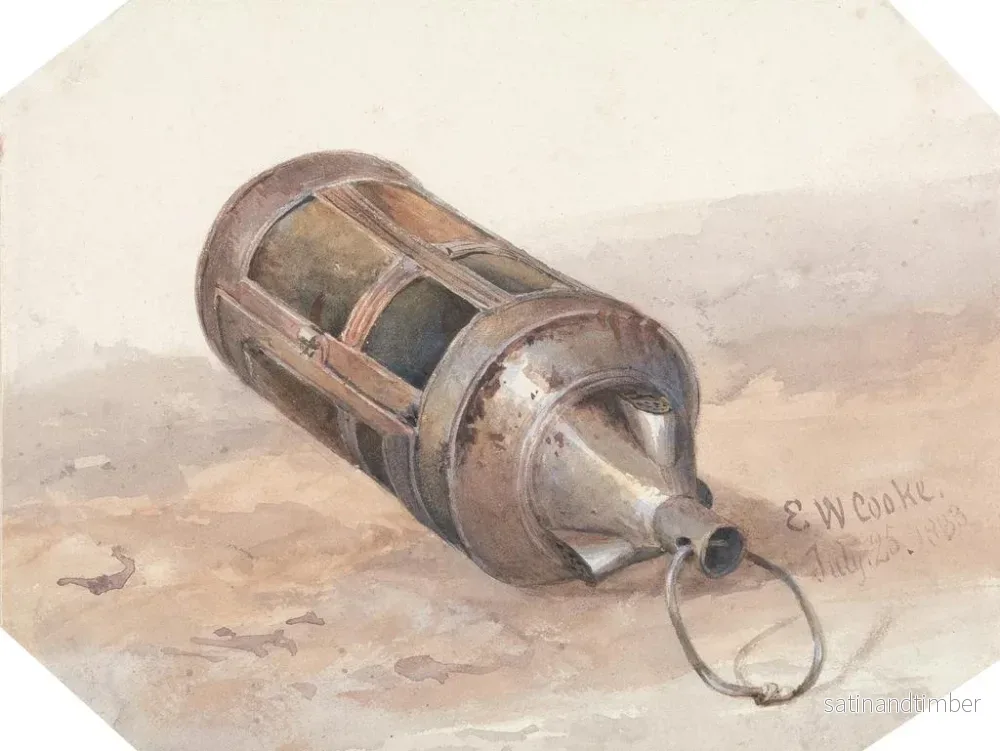 Reproduktion av målningen En lykta med horn, 25 juli 1833 - Edward William Cooke - Bild 2