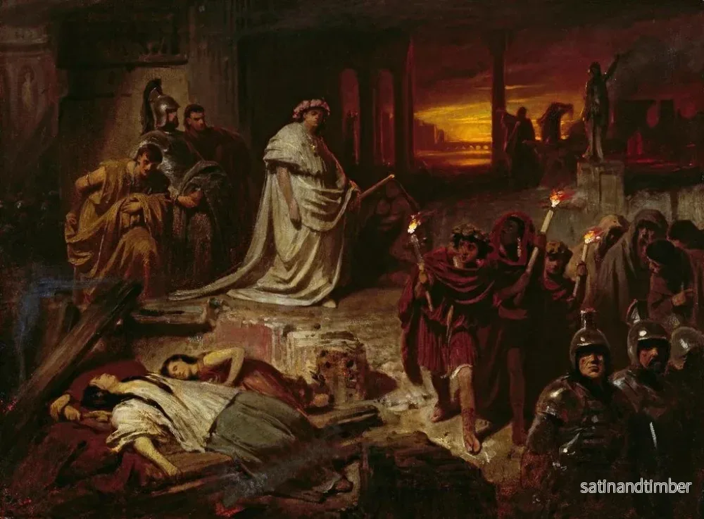 Reproduktion av målningen Néron på ruinerna av Rom - Karl Theodor von Piloty - Bild 2