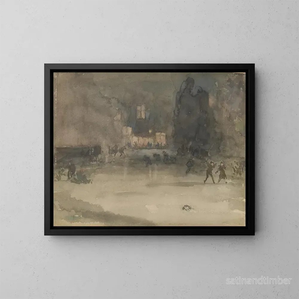 Reproduktion av målningen Nocturne i Amsterdam på vintern – James Abbott McNeill Whistler Reproduktion av målningen Nocturne i Amsterdam på vintern – James Abbott McNeill Whistler