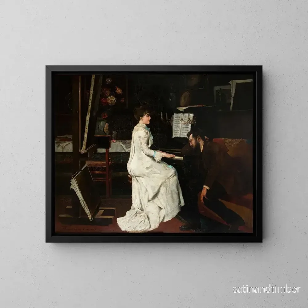 Reproduktion av målningen vid piano - Stanisław Lentz