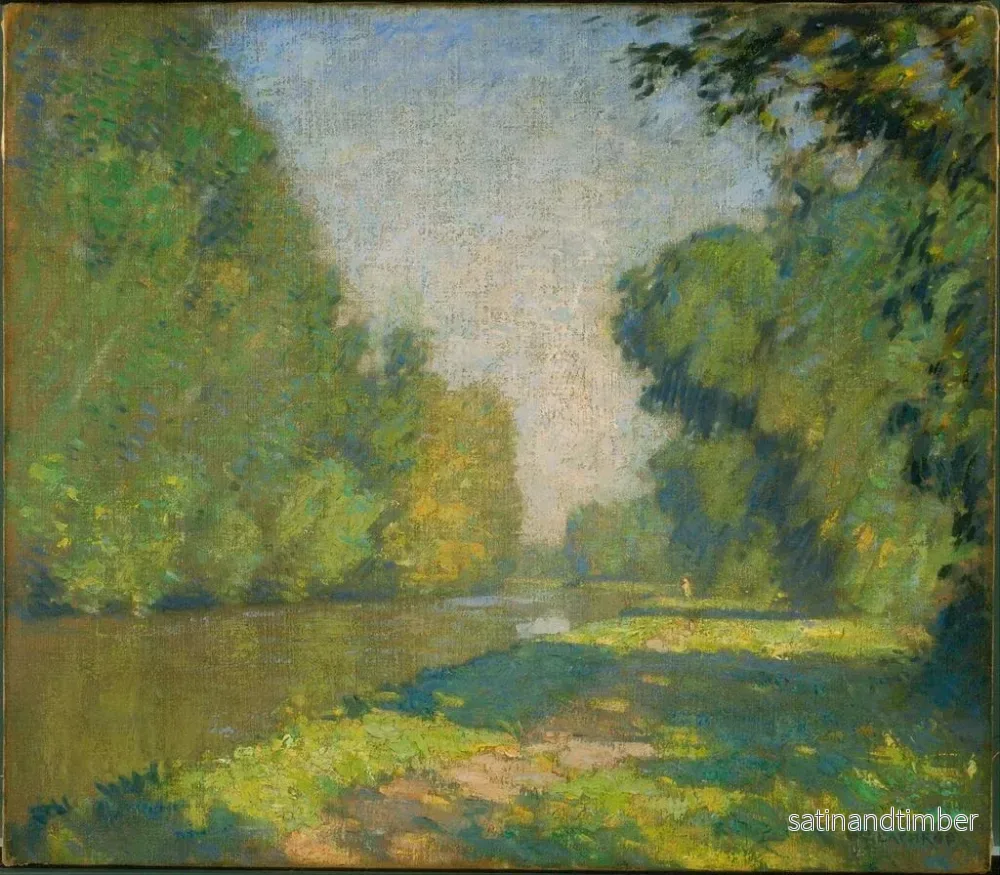 Reproduktion av målningen Le chemin de halage - William Langson Lathrop - Bild 2