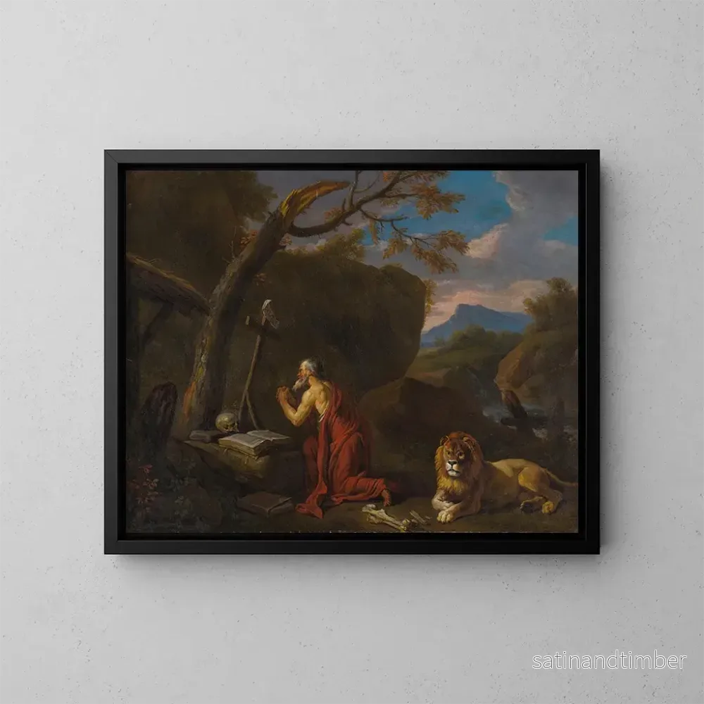 Reproduktion av målningen Le saint Jérôme pénitent - Pieter van Bloemen