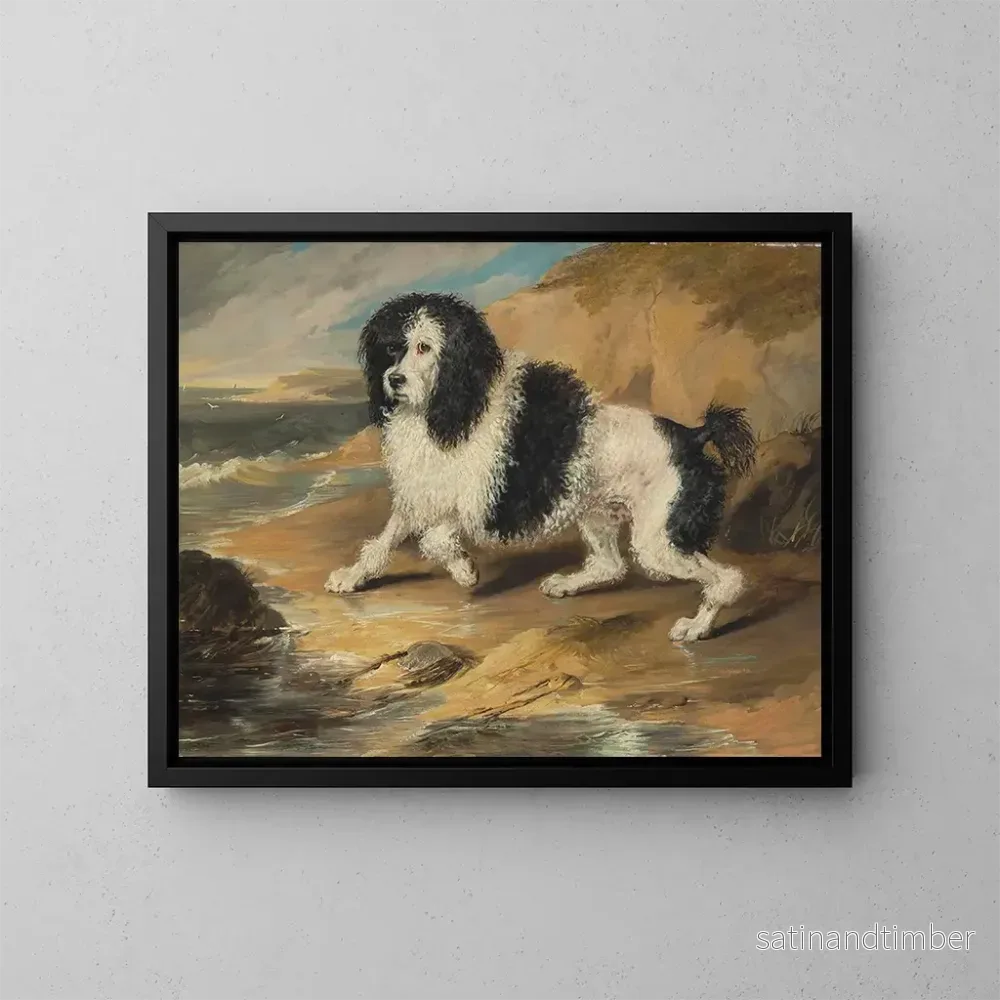 Reproduktion av målningen av den skällande pudeln tillhörande den hedervärde Frederick Byng – Sir Edwin Henry Landseer