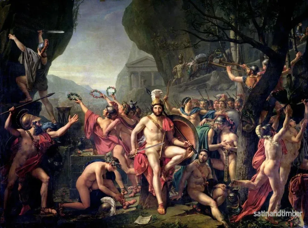 Reproduktion av målningen Léonidas vid Thermopyle - Jacques Louis David - Bild 2