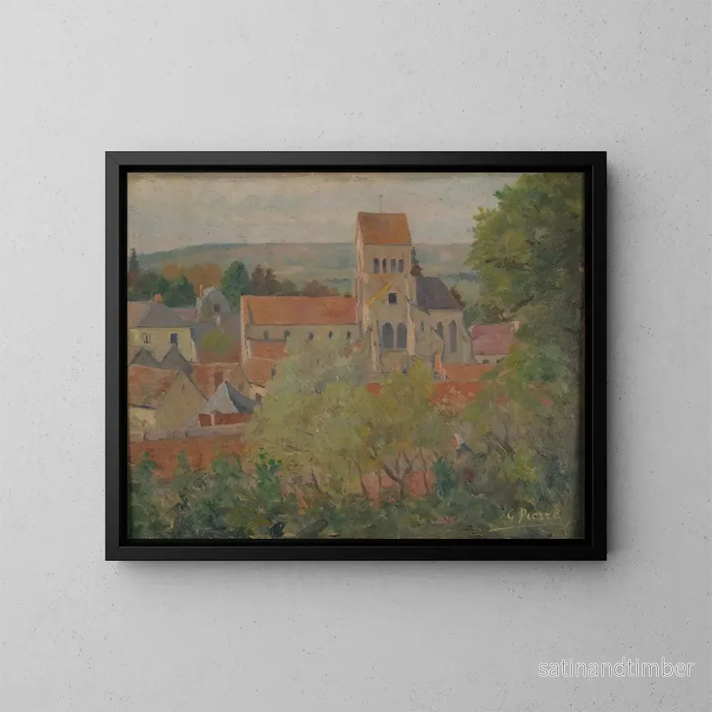 Reproduktion av målningen Village - Gustave Pierre