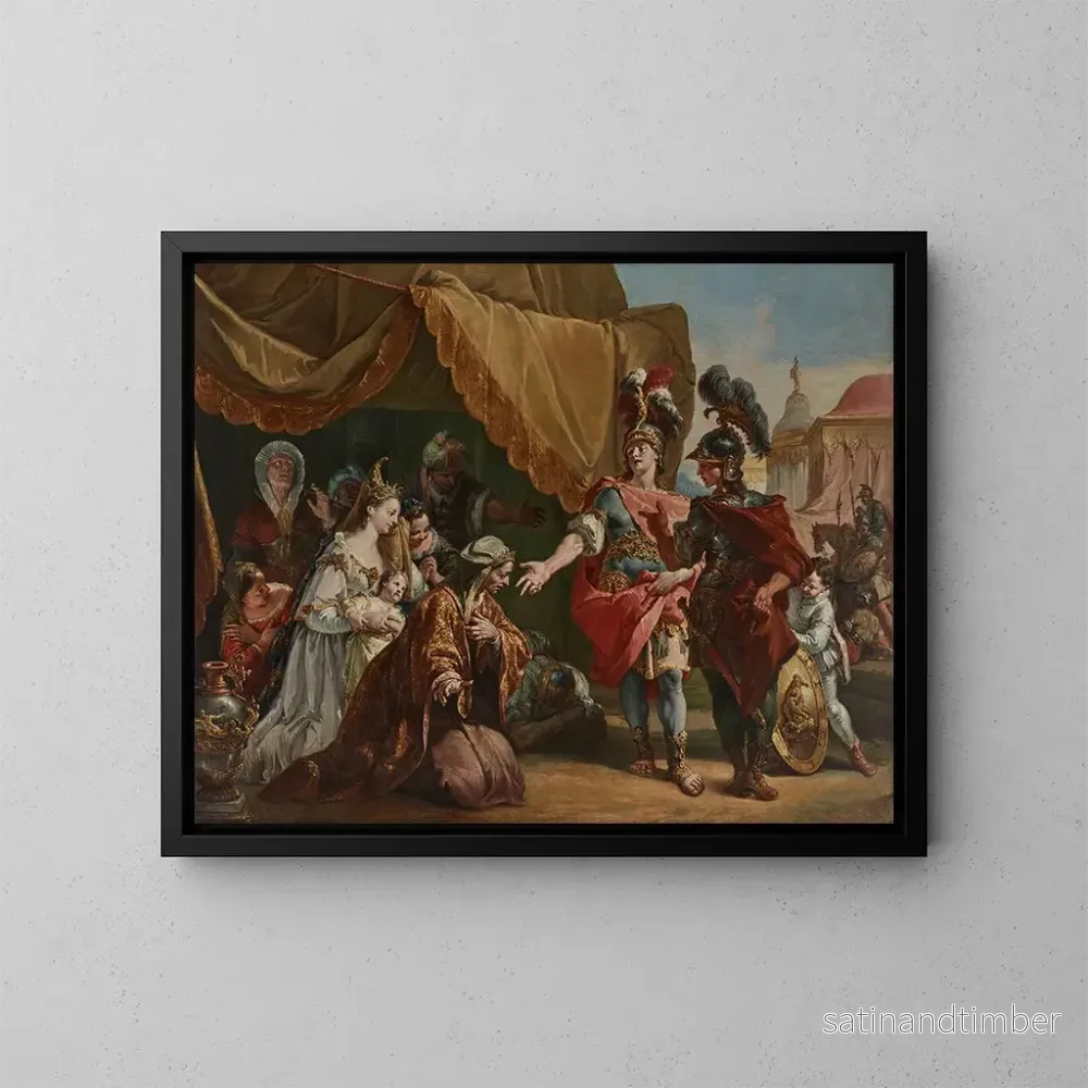 Reproduktion av målningen av Darius familj framför Alexander - Francesco Fontebasso