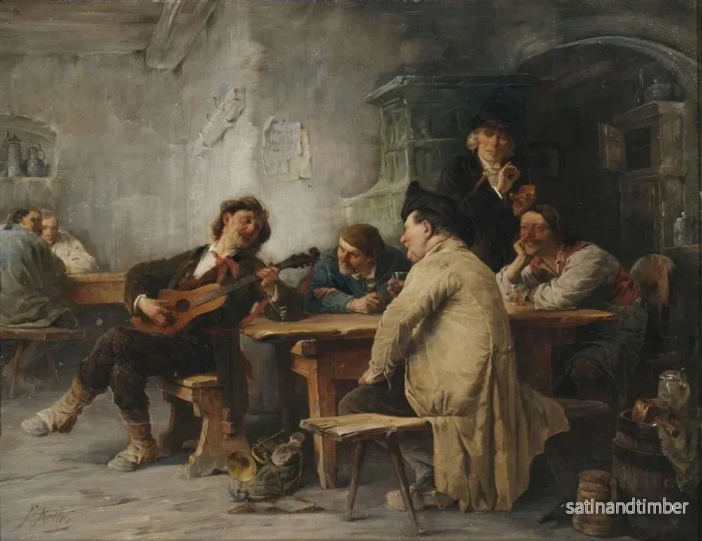 Reproduktion av målningen Le chanteur itinérant - Friedrich von Keller - Bild 2