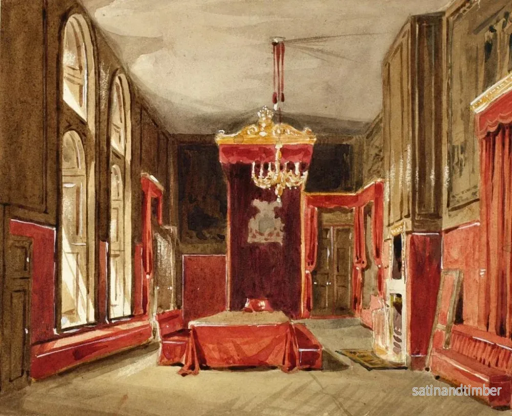 Reproduktion av målningen Studie för teckningssalongen i Saint-James i Londons Mikrokosmos - Augustus Charles Pugin - Bild 2