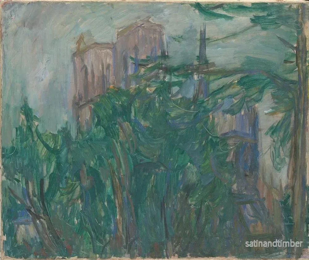 Reproduktion av målningen Rörelse i Paris Notre-Dame - Karl Prsimgi - Bild 2