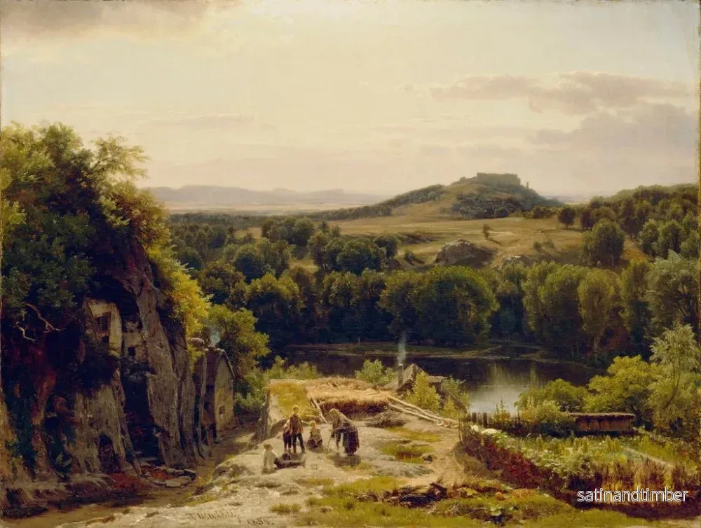 Reproduktion av målningen Landskap i Harz-bergen - Worthington Whittredge - Bild 2
