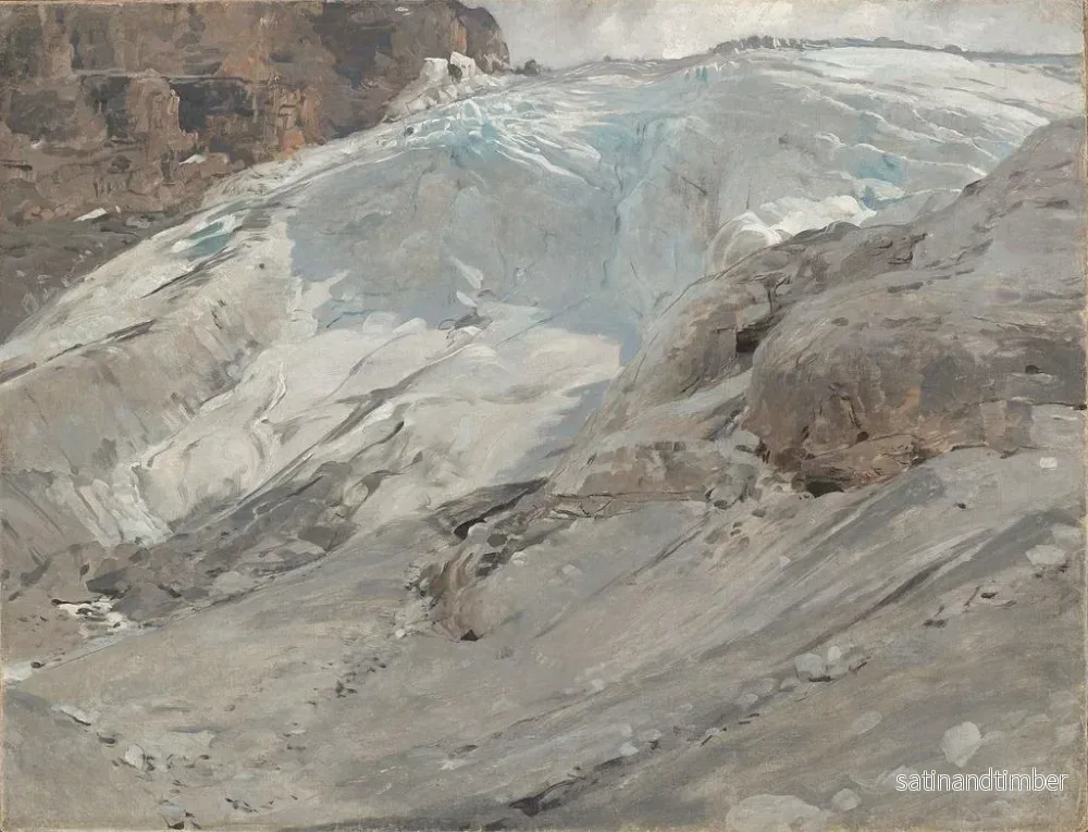 Reproduktion av målningen Le glacier de Madatschferner au Ortler - Eugen Bracht - Bild 2