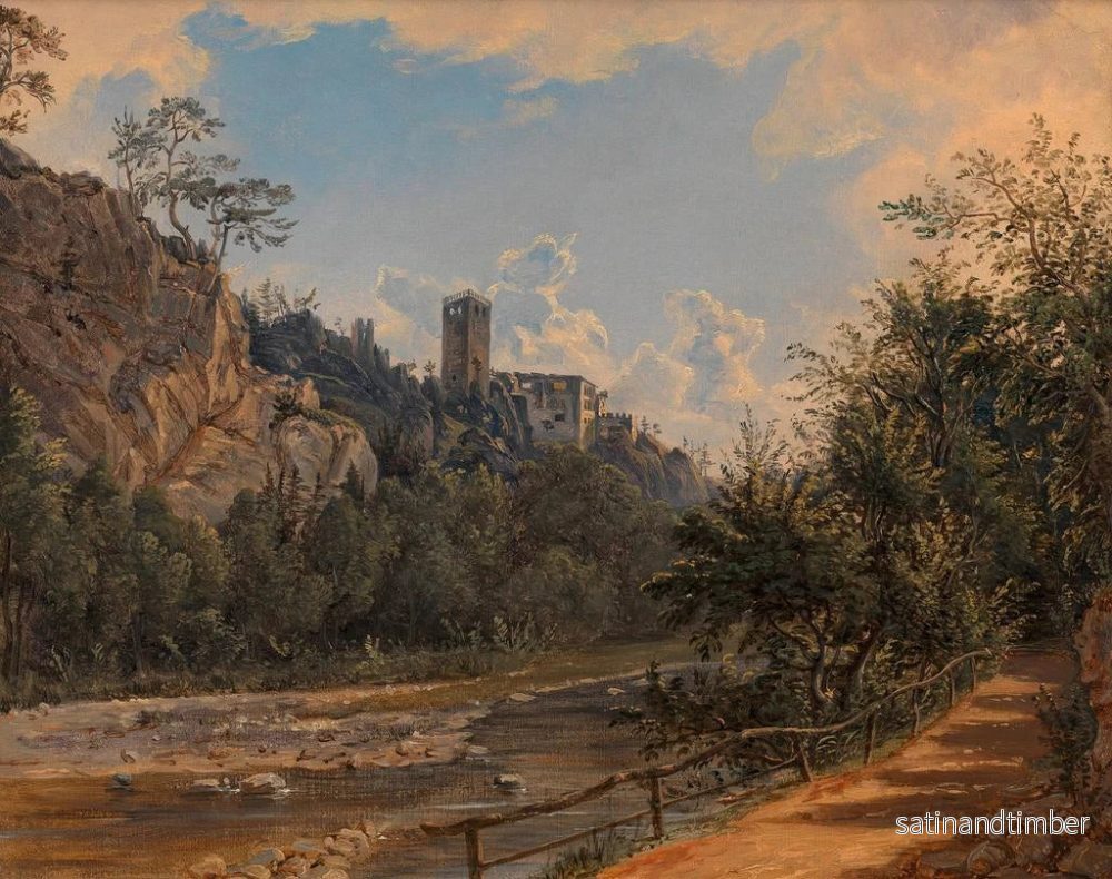 Reproduktion av målningen Ruine Rauhenstein nära Baden - Friedrich Loos - Bild 2