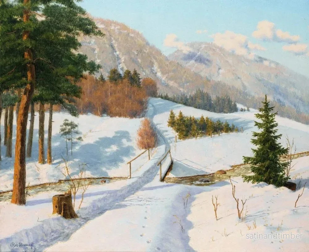 Reproduktion av målningen Vinter i Dauphin - Boris Vasilievich Bessonov - Bild 2