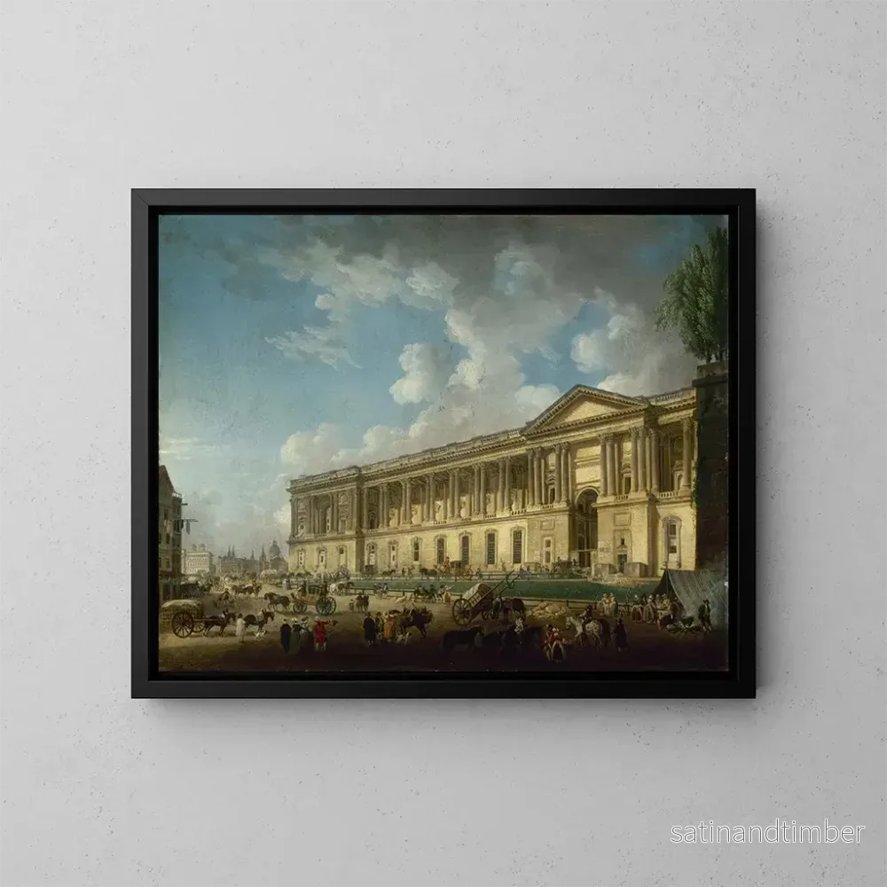 Reproduktion av målningen La colonnade du Louvre nouvellement dégagée - Pierre-Antoine Demachy