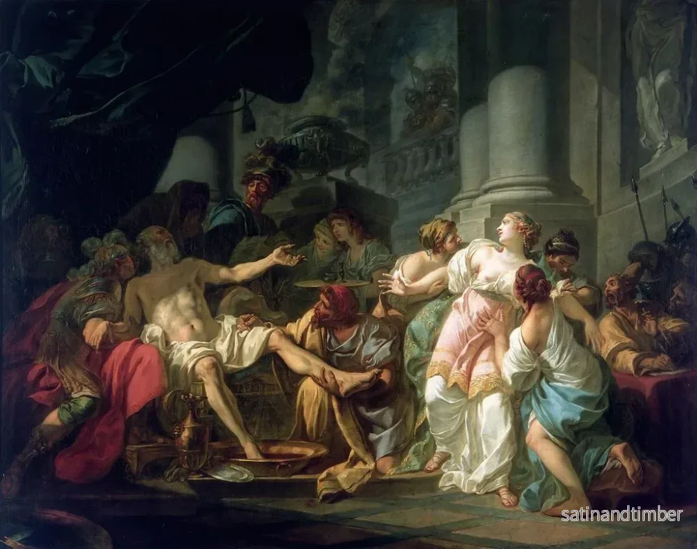 Reproduktion av målningen La Mort de Sénèque - Jacques Louis David - Bild 2